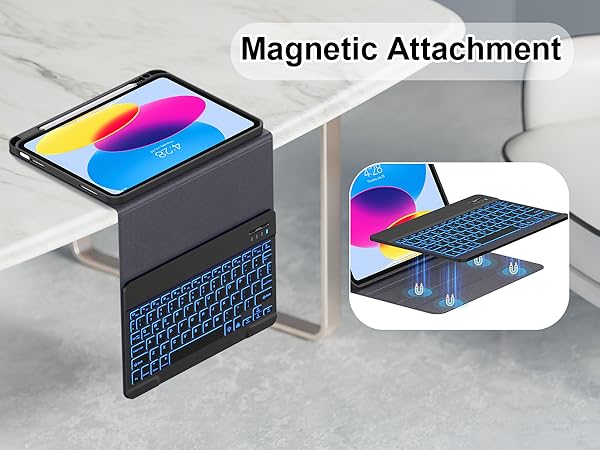 ipad 11th 10th generation case with keyboard magnectic composition book case for ipad a16