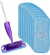HOMEXCEL Reusable Mop Pads Compatible with Swiffer WetJet (8 Pack) - 12-inch Microfiber Mop Wet P...