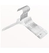 HOUSE DAY Acrylic Hangers 5 Pack, Luxury Clear Hangers for Clothes, Crystal Hanger with Non Slip ...