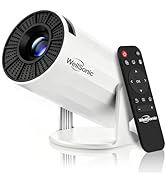 WellSonic Mini Portable Projector 4K Support, Smart Projector with WIFI and Wireless Bluetooth, 2...