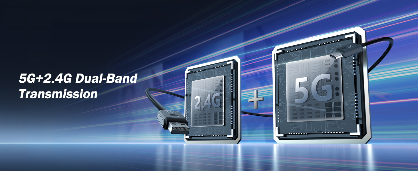Lemorele HDMI Wireless Transmitter and Receiver 2.4/5G Dual-Band