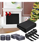 Fireplace Cover, Magnetic Fireplace Blanket for Heat Loss, Solid Black Fireplace Draft Blocker Bu...