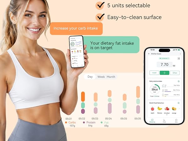 food scale with daily track