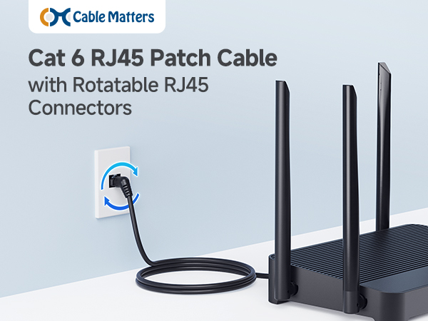 10Gbps Rotatable Cat 6 Ethernet Cable