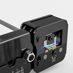 Precision crimping port