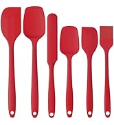 JIDSPWLS Food Grade Silicone Rubber Spatula Set for Baking, Cooking, and Mixing High Heat Resista...