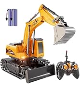 DULONIME Remote Control Excavator for Boys 4-7, RC Excavator for Kids, 27 MHz Construction Trucks...