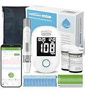 VivaGuard Ino Smart Blood Glucose Monitor Kit with Free App, Bluetooth and Rechargeable Blood Glu...