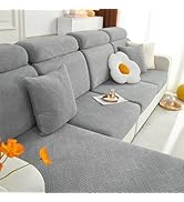 hyha Individual Couch Cushion Covers, Stretch Magic Sofa Seat Cushion Covers Washable, Dog Couch ...