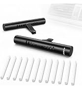 MILAKE 2 Pcs Car Air Essential Oil Diffuser Vent Clip with 12 Pcs Odorless Refill Sticks, Premium...