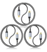 ZeroneTeck USB C Cable [3-Pack 3FT], USB C 3.2 Gen 2 Cable 20Gbps High Speed Data Transfer, 4K Mo...