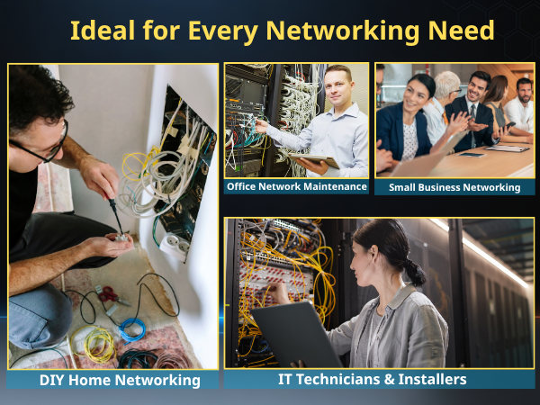 ethernet ends and crimper, passthrough rj45 crimper, ethernet cable tool, ethernet connector kit