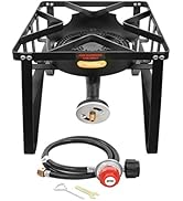 Concord Deluxe Banjo Single Propane Burner, 200,000 BTU Portable Outdoor Stove for Camping Cookin...