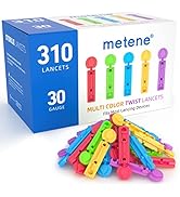 Metene Twist Top Lancets for Lancing Devices, 310 Count, 30 Gauge Lancets for Blood Sugar Test, D...
