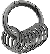 Idakekiy Flat Key Rings 10 Pieces 1.18 Inch Split Keyrings Bulk Heavy Duty Strong O Keyring with ...