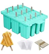 Popsicles Molds, Silicone ice Pop Mold Food Grade Cakesicles Mold For ice Cream 50 Popsicle Stick...