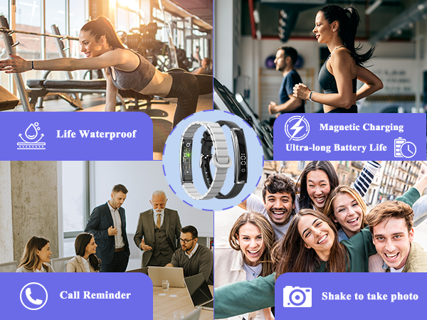 Sleep Monitoring Smart Fitness Wristband Monitor Heart Rate Blood Oxygen Pressure Silicone Strap