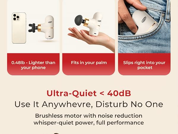 4 heads changeable mini massage gun