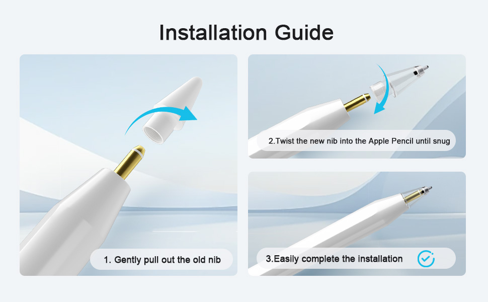 Tip installation