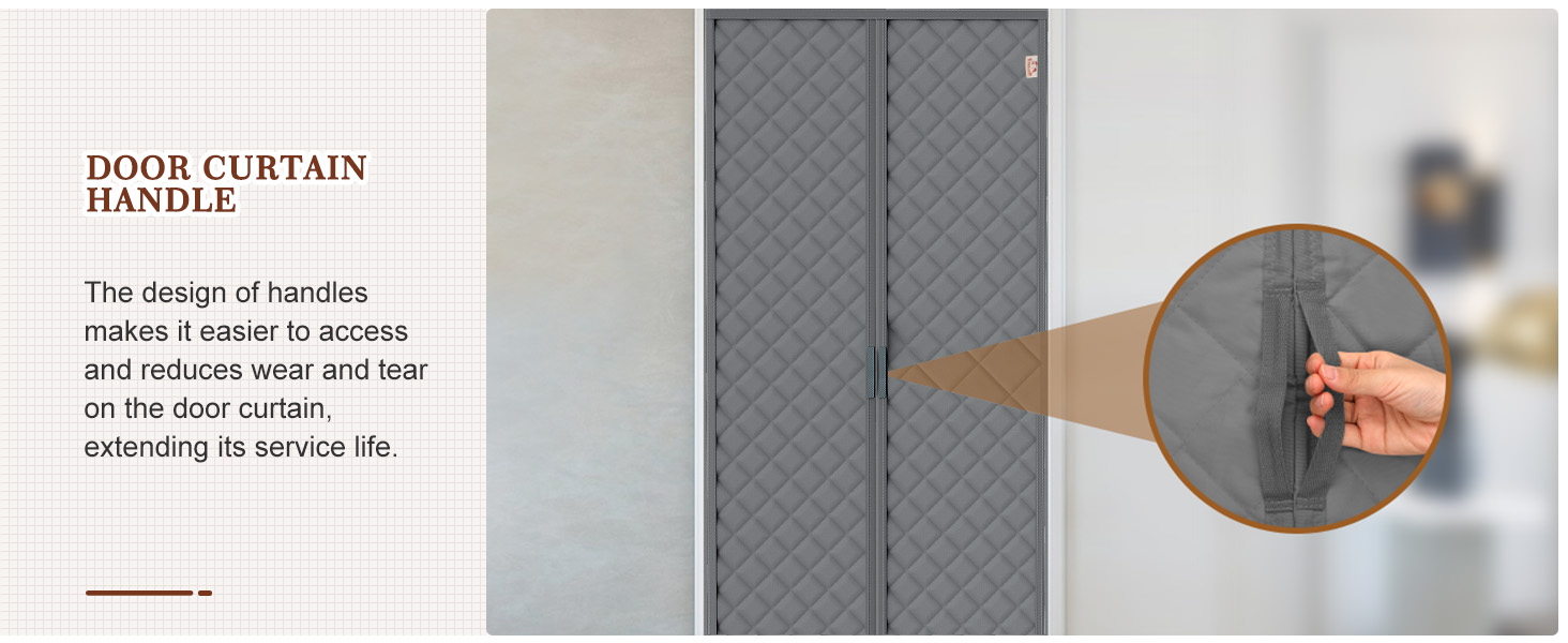 magnetic thermal insulated door curtain