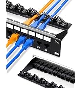 Enmane 24 Port Patch Panel Cat6 Keystone Patch Panel UTP 1U Network Patch Panel with Smart Cable(...