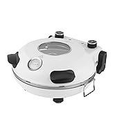 KLAIF 12" Electric Countertop Pizza Oven With Ceramic Stone, Dual Adjustable Temperature Controls...