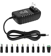 Arkare 12V Power Supply 2A AC/DC Adapter 12Volt Wall Charger Replacement Power Cord AC 100V-240V ...