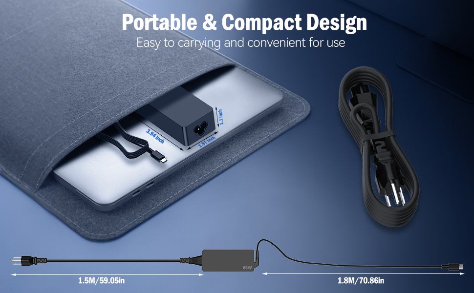 Text reads 'Portable &amp; Compact Design'. Collapsible selfie stick or camera mount shown in various positions demonstrating its extension range and compact folding capability.