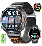 LIGE Military Smart Watch with 900mAh Battery(60+Standby),1.73