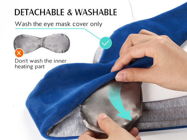 Heated Eye Mask, Warm Eye Compress Mask for Dry Eyes, USB Electric Eye Heating Pad