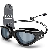 Otionus Swim Goggles, Polarized Adult Swimming Goggles Bungee Strap No Hair Pulling Anti-fog Anti...