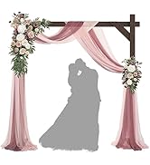 HeyMate Wedding Arch -7.48FT Square Wooden Wedding Arches for Ceremony, Wood Arbor Backdrop Stand...