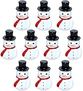MAGICLULU 10pcs Mini Christmas Resin Snowman Microscopic Snowman Resin Ornament Miniature Christm...