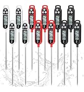 Copkim 12 Pcs Instant Read Meat Thermometer with Long Probe 9.65 Inch Kitchen Cooking Food Candy ...