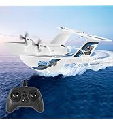 fisca Remote Control Airplane RC Amphibious Plane 2.4Ghz 3 Channel Foam Drone RTF Aircraft Take O...