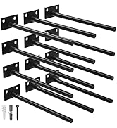 LEOPO 12 Pack-8 inch Floating Shelf Bracket, Hidden Brackets for Wood Shelf