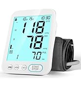 Blood Pressure Monitor Upper Arm BP Machine for Home Use Accurate Large Adjustable 8.7"-16.5" Cuf...