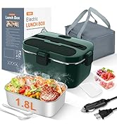 DUPASU Electric Lunch Box Food Heater: 100W Portable Lunch Warmer for Adults, 1.8L Fast Heating L...