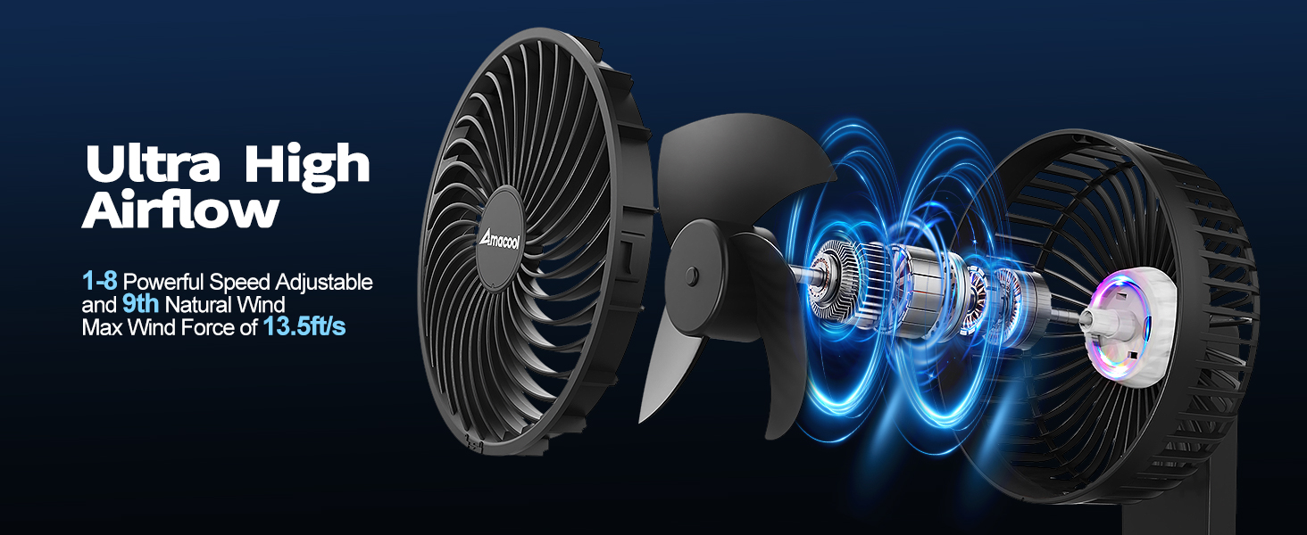 rechargeable camping fan