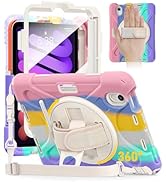 BRAECN for iPad mini 7 (A17 Pro) 2024/Mini 6 2021 Case 8.3 Inch Heavy Duty Screen Protector Full ...
