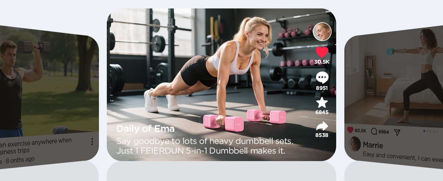 adjustable dumbell set