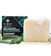 VIORI Serenity Body Wash Bar -120 Gram Natural Aloe Scent - Handcrafted with Longsheng Rice Water...