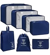 Lcsmaokin 7 Set Packing Cubes,Lightweight Essential Travel Luggage Packing Organizers for Travel ...