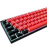 Kraken Keycaps - BRED Edition RGB Backlit Keycap Set - Black & Red Doubleshot PBT Keycaps for Any...
