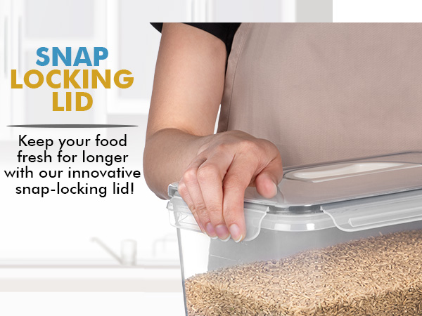 sugar flour container set for counter, large food containers with lids, canisters with airtight