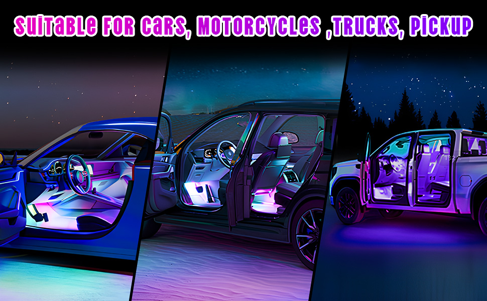 RGB Car Strip Lights Interior