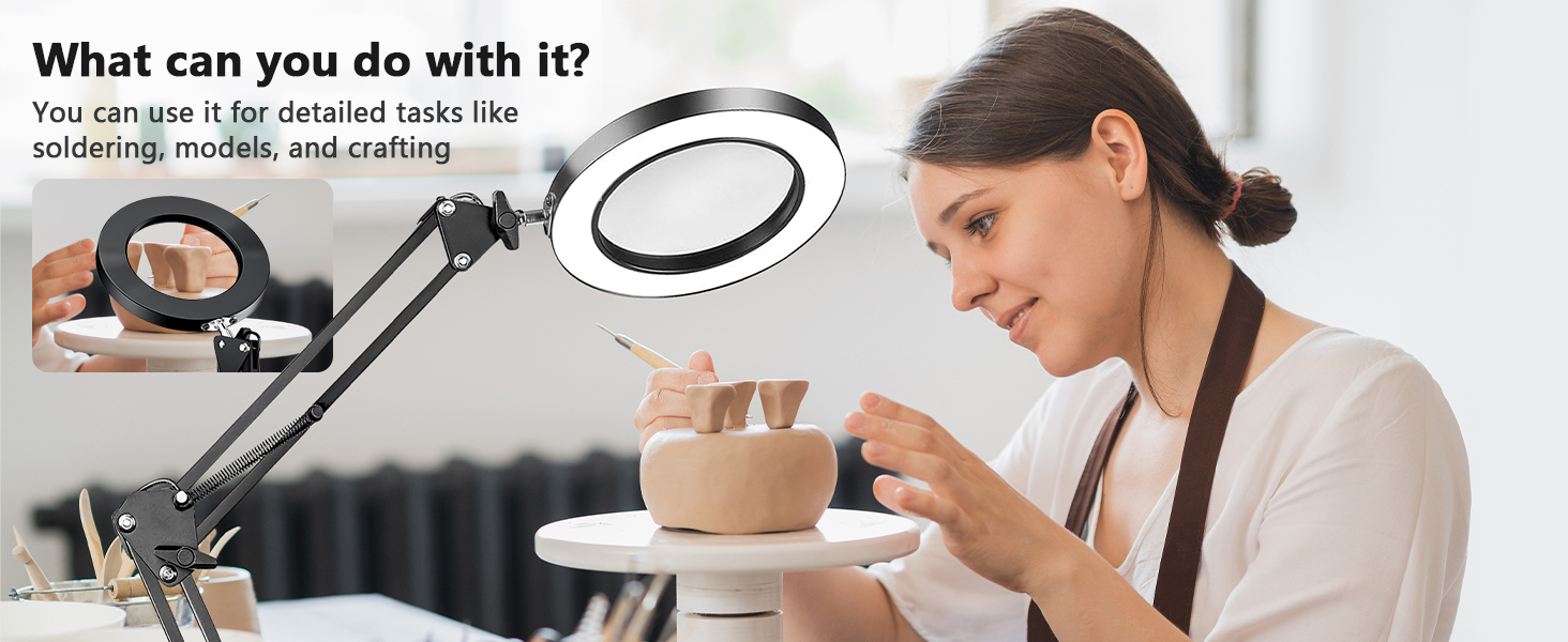 Magnifying Glass withLight and Stand