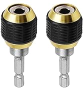 Saipe 2 Pcs 1/4 Inch Hex Shank Drill Bit Extension Screwdriver Bit Holder Extension Rod Self-Lock...