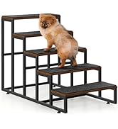Dog Stairs Ramps Dog Stairs for High Bed Couch 5 Tier Pet Stairs for Small Medium Large Dogs and ...