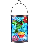 Hanging Solar Lantern Outdoor Decorative Waterproof LED Solar Hummingbird Lights Tabletop Lamp fo...